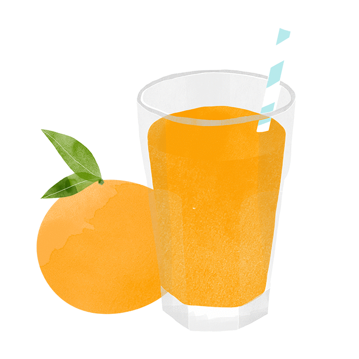 illustration gif jus d'oranges pressées